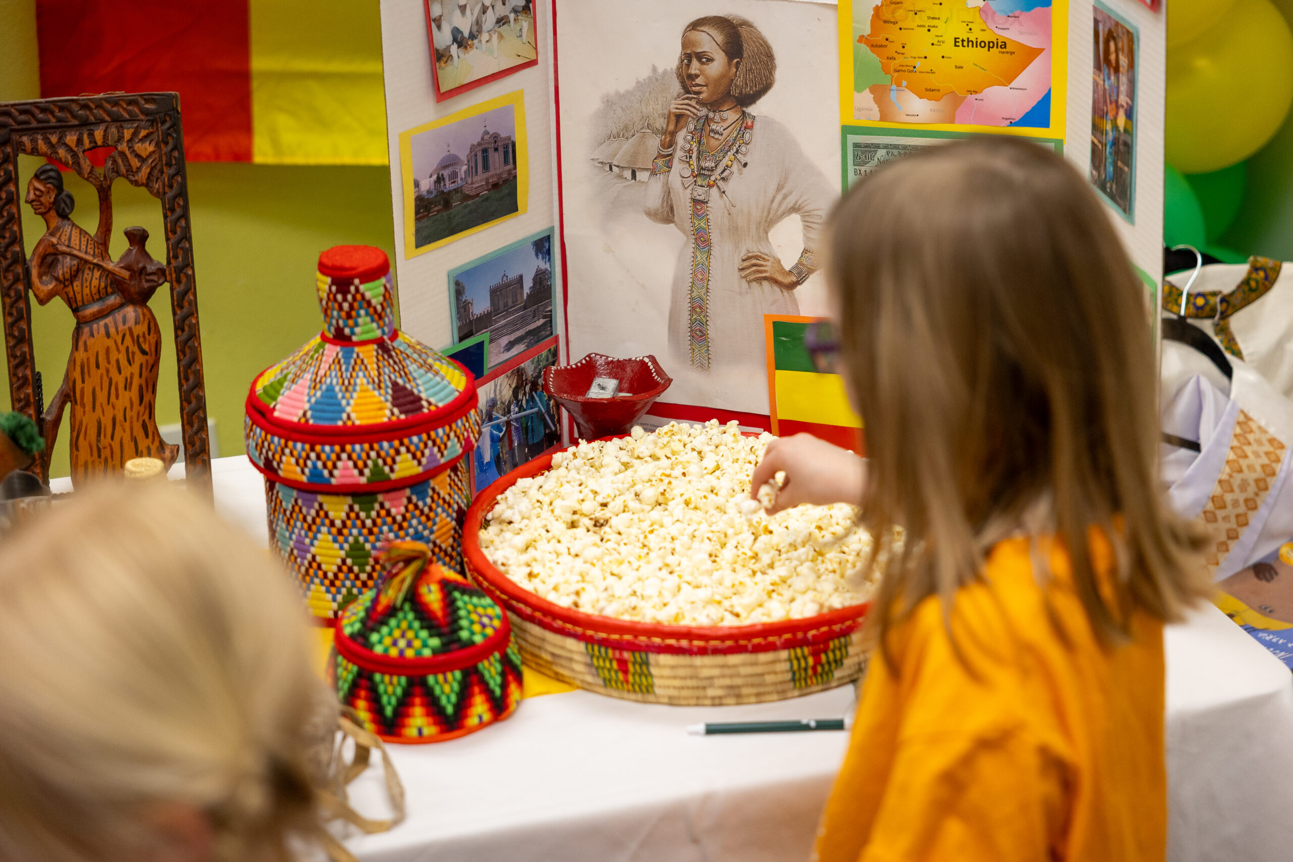 Elementary students performing during concert