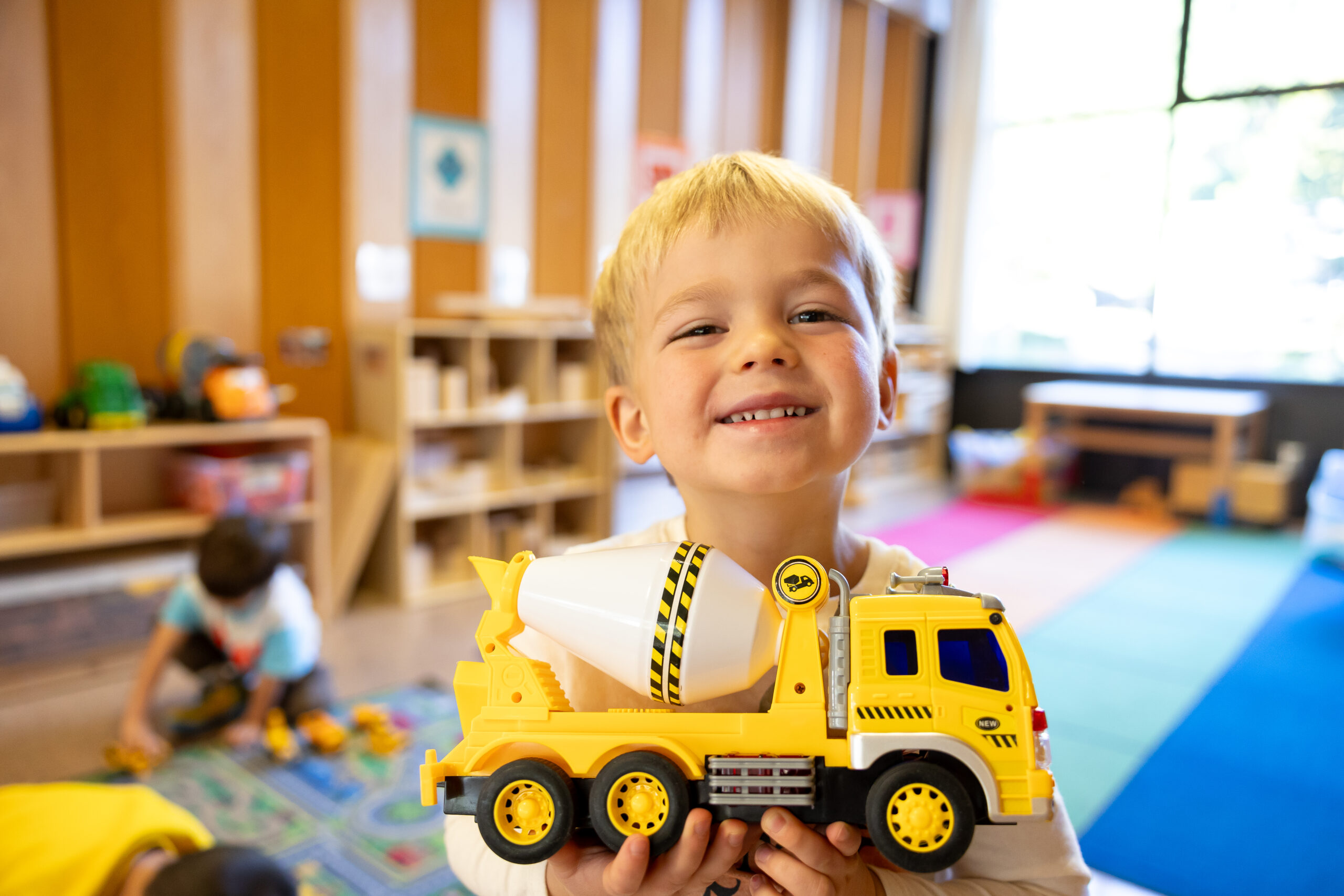 SCS Pre-Kindergarten students playing on Pre-K playground
